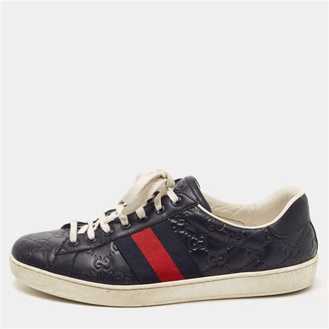 mens navy blue gucci shoes|Gucci guccissima men's shoes.